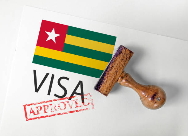 A stamp indicating the approval of Togo Visa